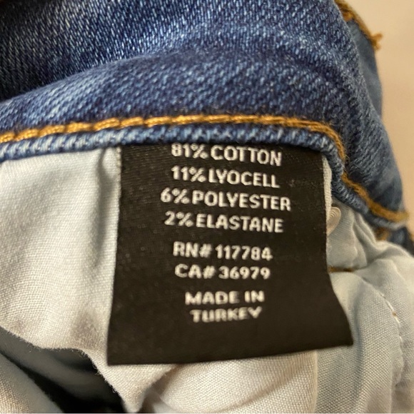 Rails The Larchmont High Rise Skinny Blue Raw Hem Jeans 28 - Picture 13 of 13